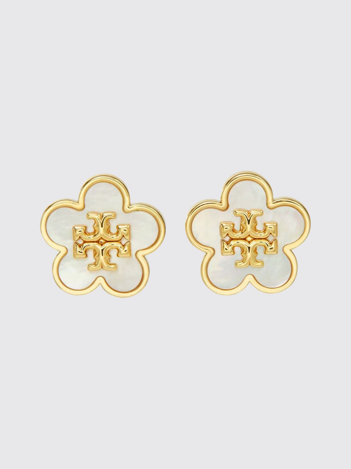 TORY BURCH Forget Me Not Mother of Pearl Flower Stud Earrings in Brass　TORY BURCH フォーゲットミーノット マザーオブパールフラワースタッドピアス (ブラス) TORY