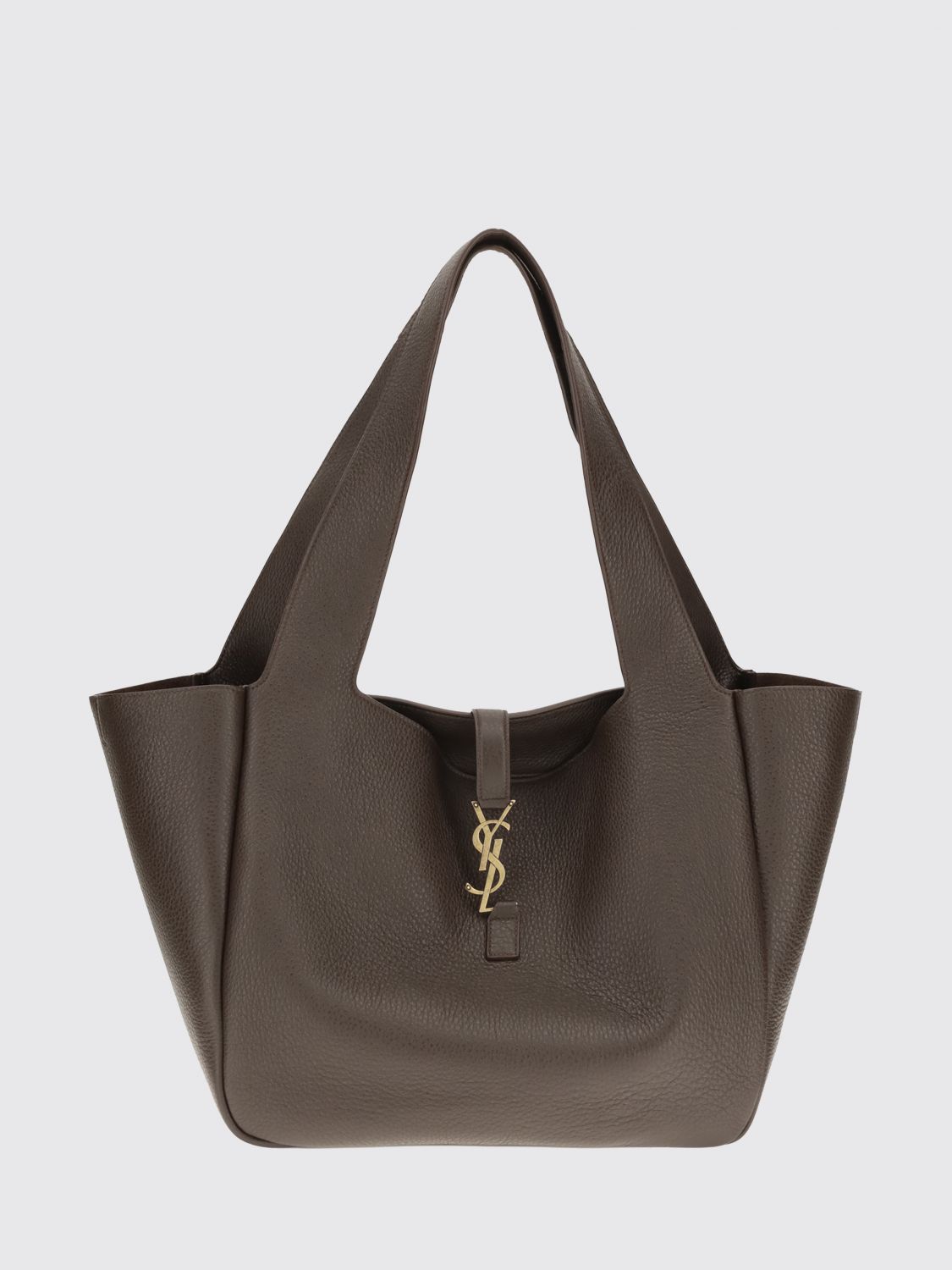 SAINT LAURENT Le 5 à 7 Bea Tote Bag in Deer Leather with YSL Monogram