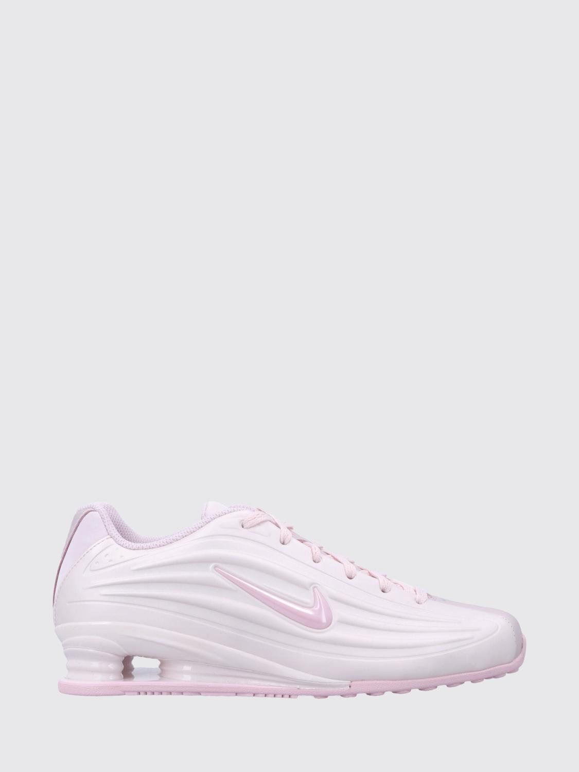 NIKE Sneakers Shox Z in pelle sintetica rosa con logo Swoosh e interni in mesh