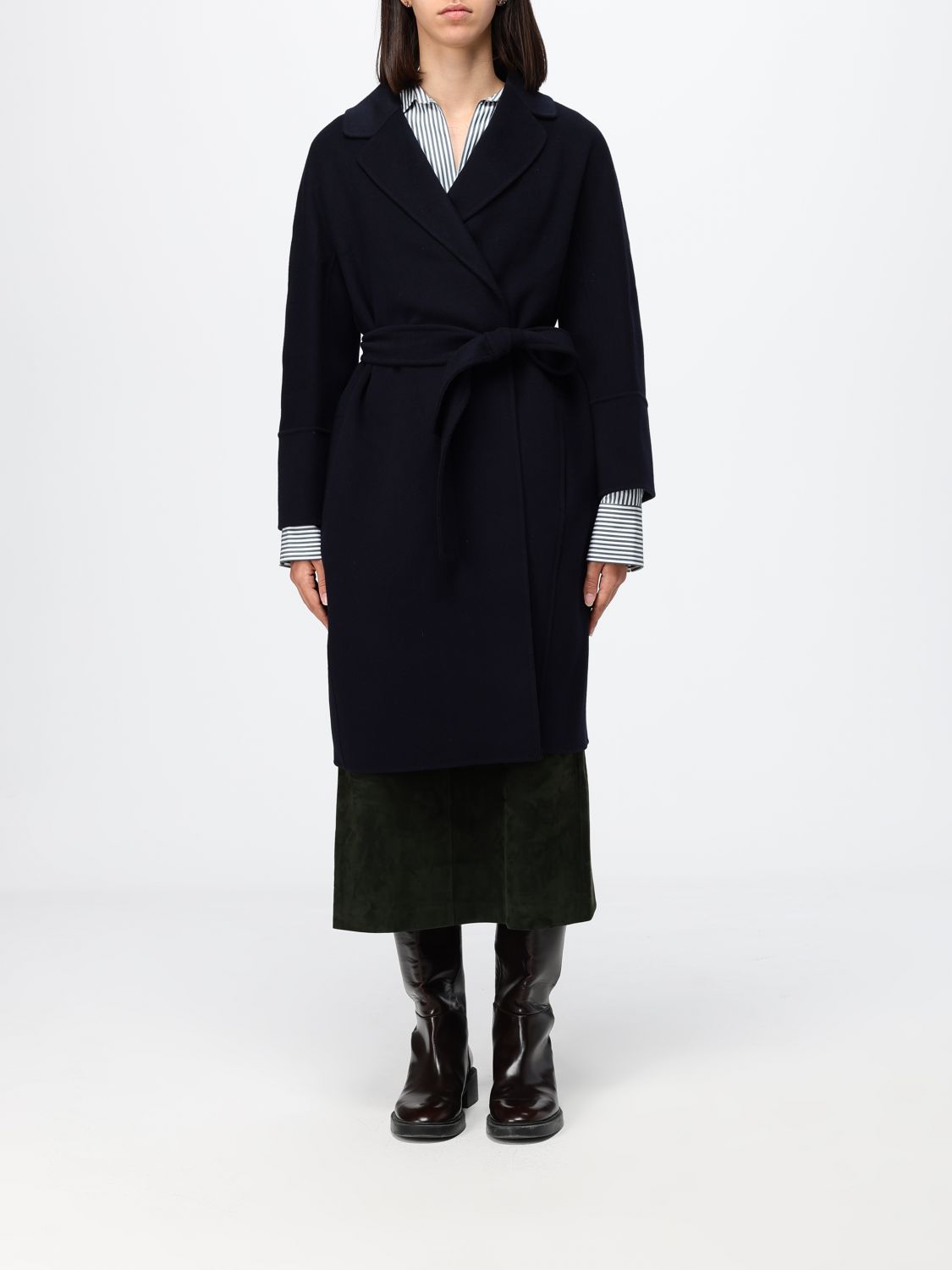 'S MAX MARA Coat Woman color Navy