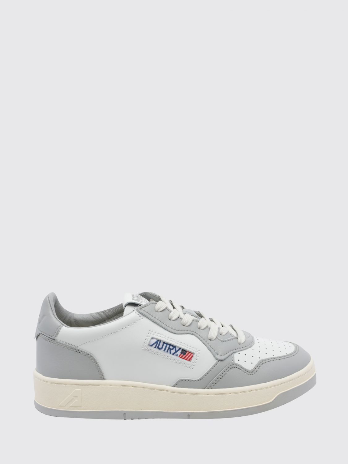 AUTRY Medalist Low zweifarbige Sneaker aus Kalbsleder und Wildleder