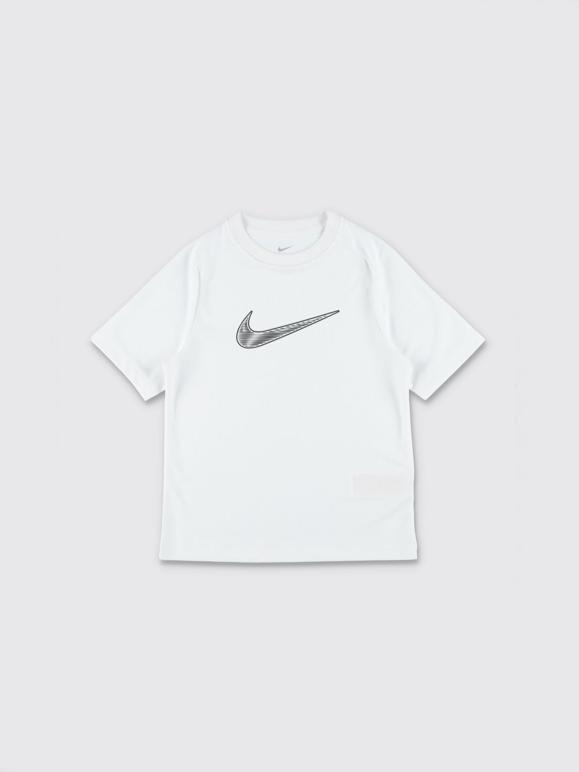 NIKE T-shirt sportiva da bambino in poliestere con logo Swoosh
