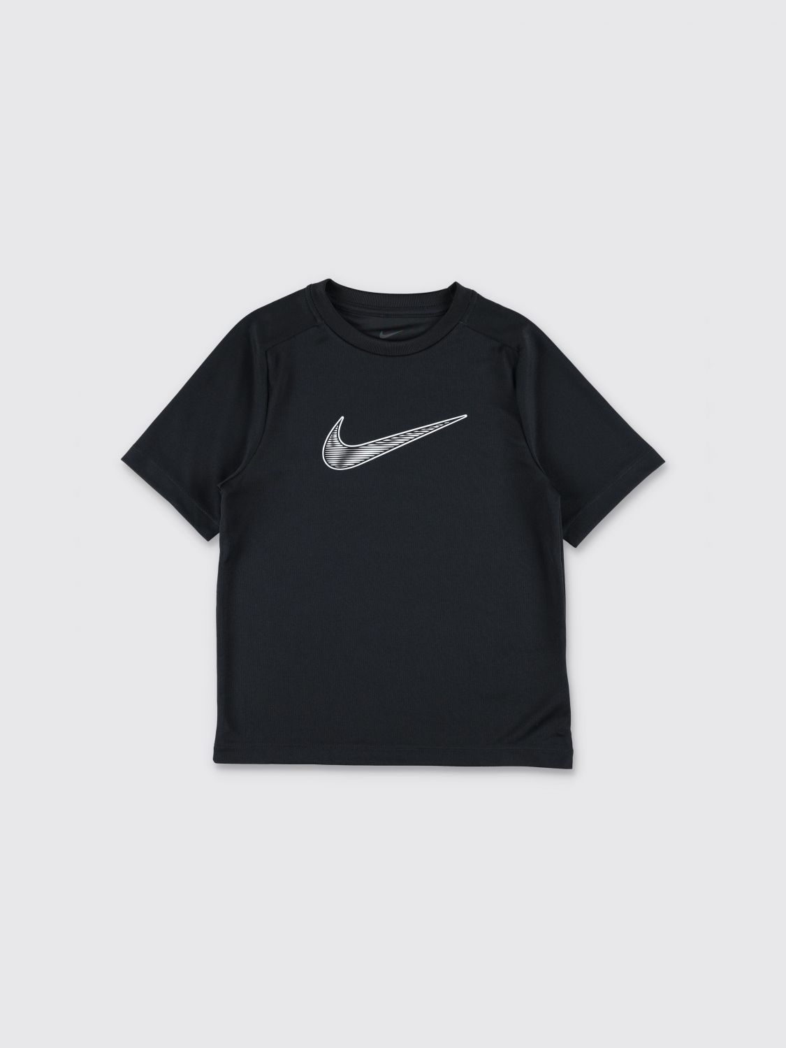 NIKE T-shirt sportiva da bambino in poliestere con logo Swoosh