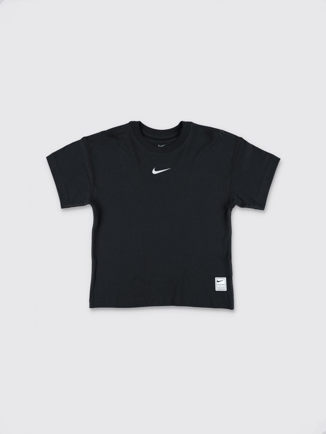 NIKE T-shirt da bambino in cotone con logo Swoosh e inserti in mesh