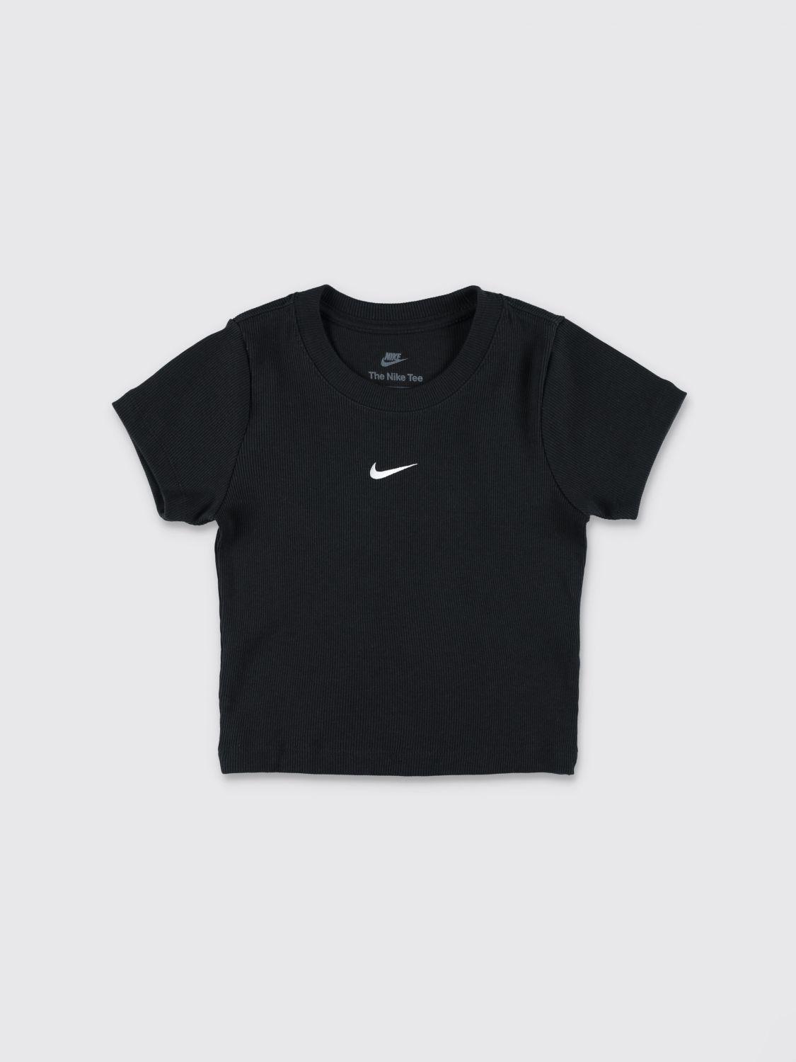 NIKE Boy's Stretch Cotton T-shirt with Contrast Swoosh Logo