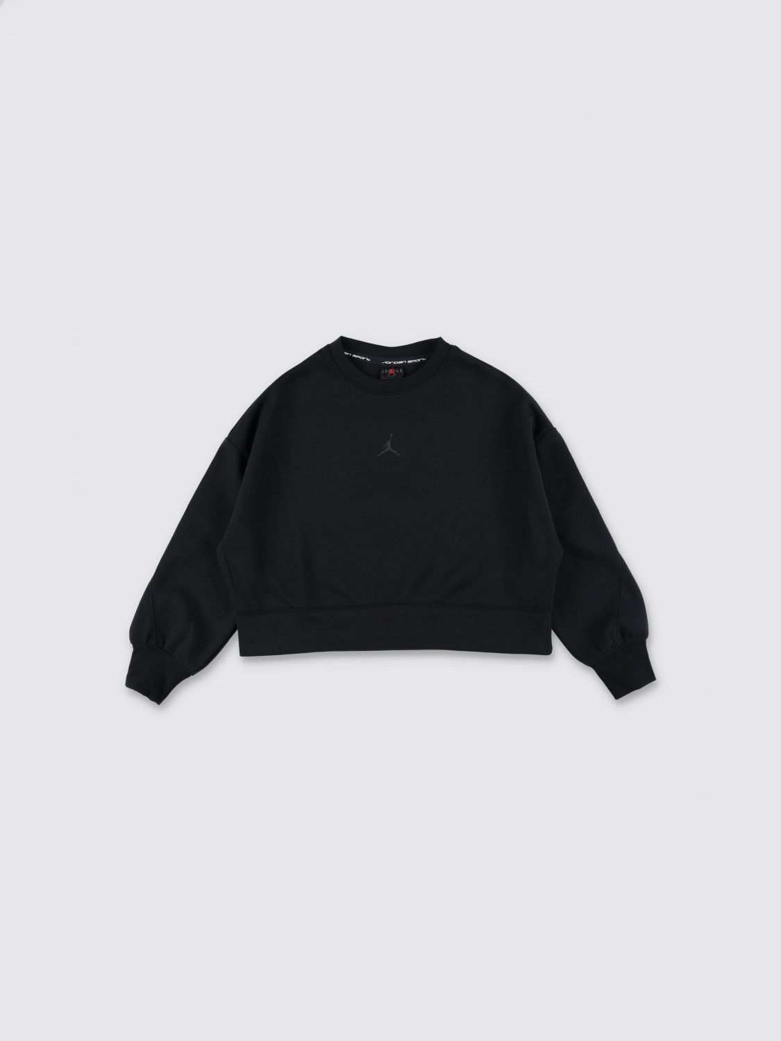 NIKE Boy's Cotton-Blend Crew Neck Sweatshirt with Tone-on-Tone Logo