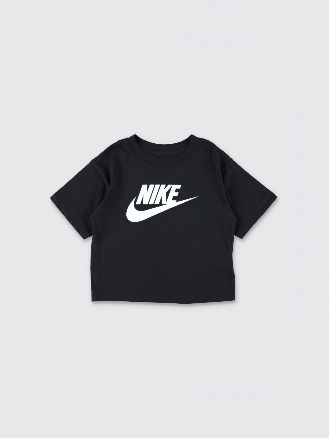 NIKE Boy's Cotton Blend T-Shirt with Swoosh Logo