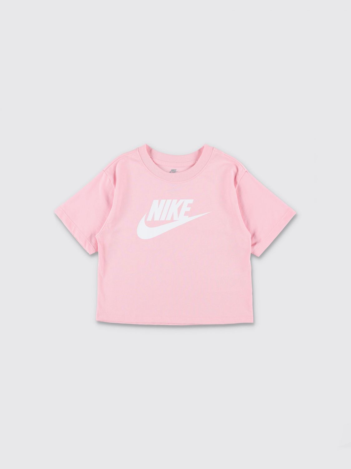 NIKE Boy's Cotton Blend T-Shirt with Swoosh Logo