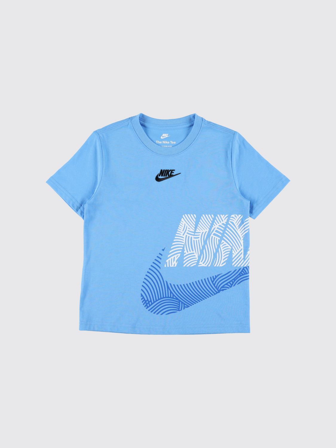 NIKE Boy's Stretch Cotton Blend T-Shirt with Printed Logo