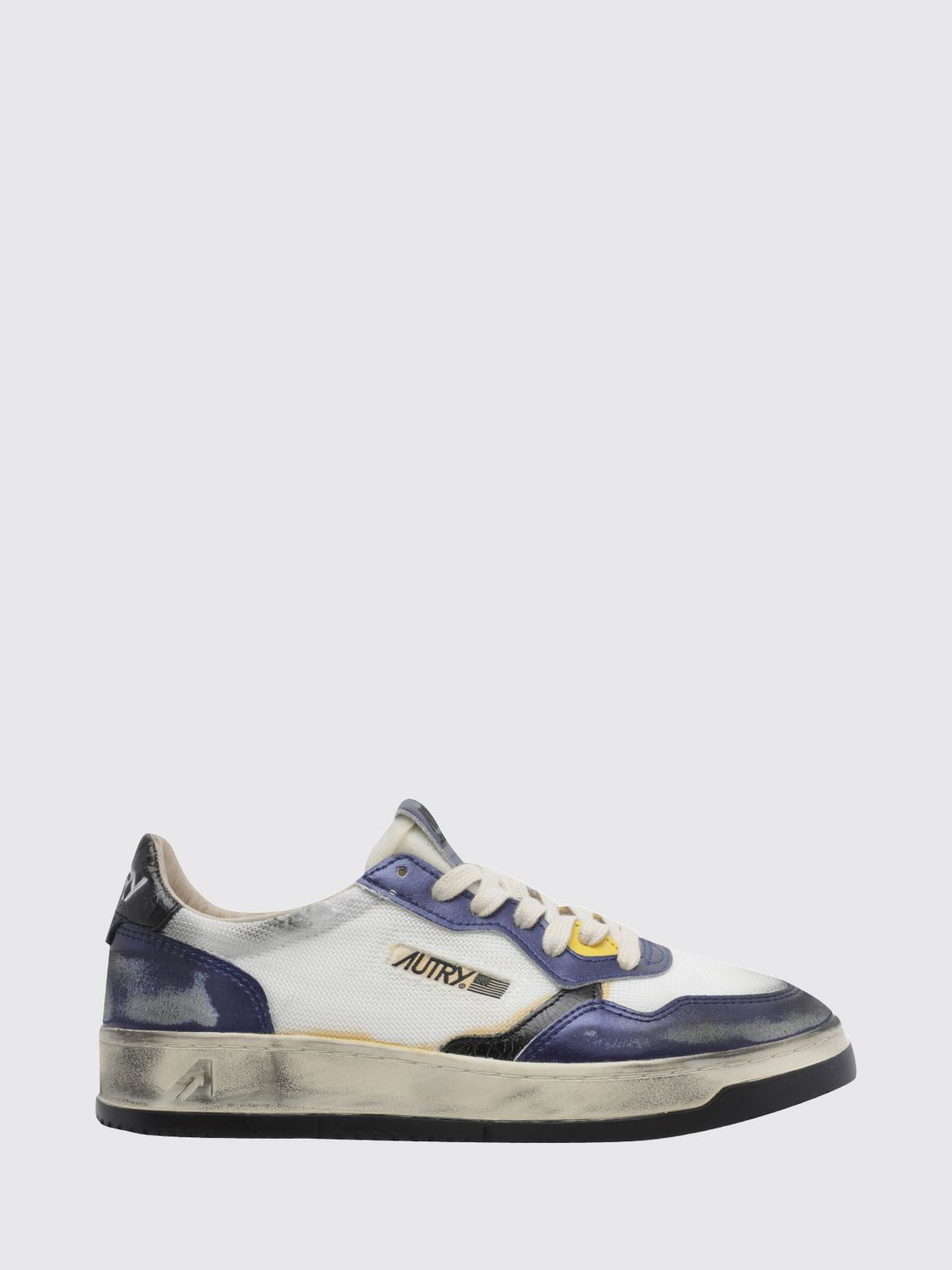 AUTRY Medalist Low Super Vintage Sneakers aus Kalbsleder mit Used-Effekt
