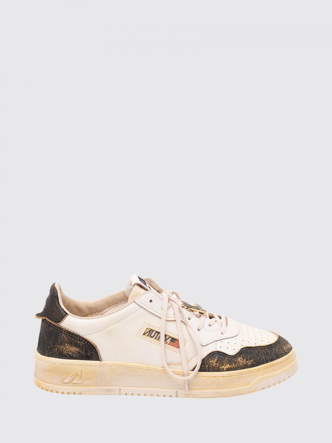 AUTRY Medalist Low Super Vintage Sneakers aus Kalbsleder mit Used-Effekt