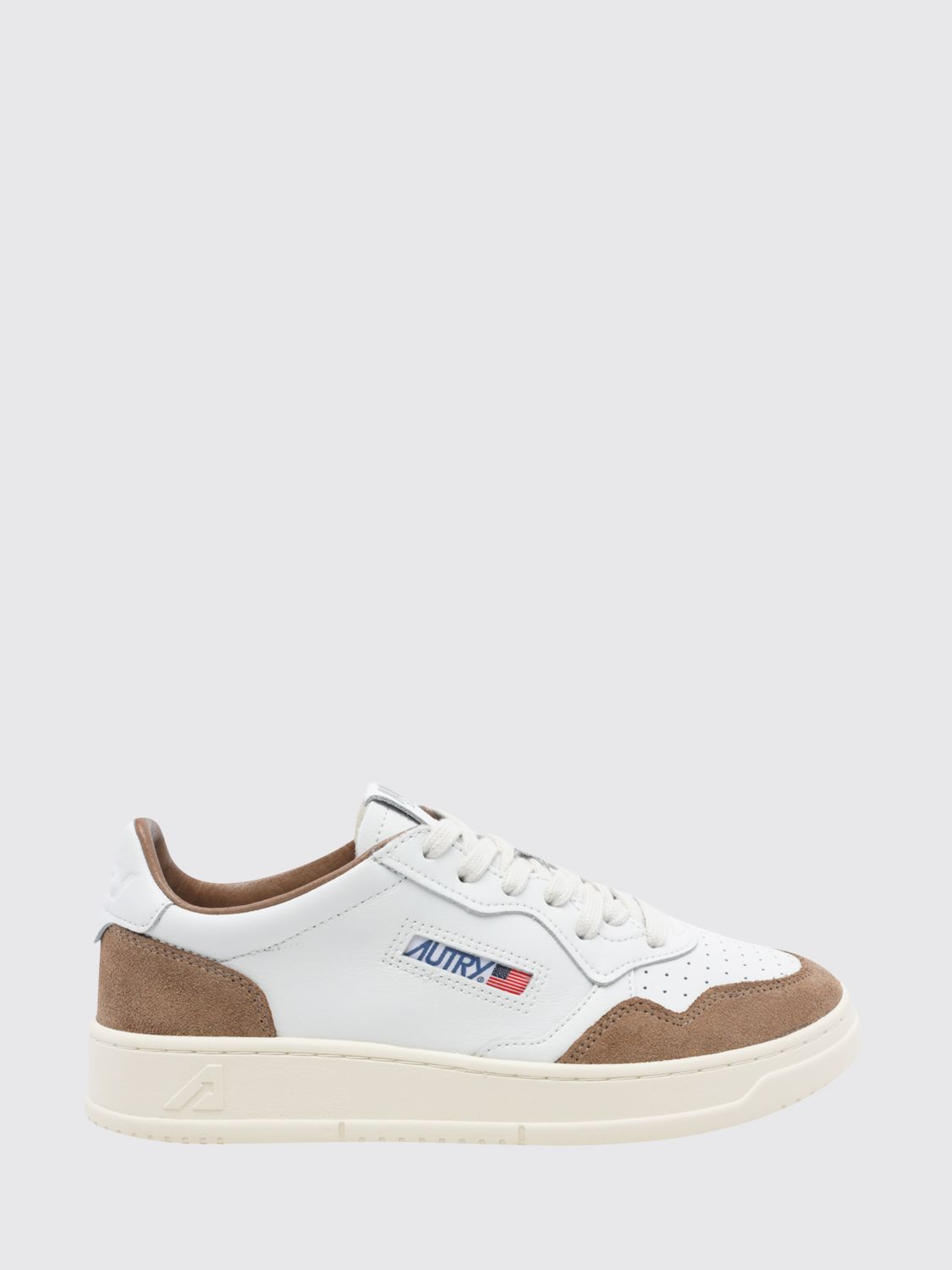 AUTRY Sneakers Medalist Low in pelle di vitello e camoscio bicolore