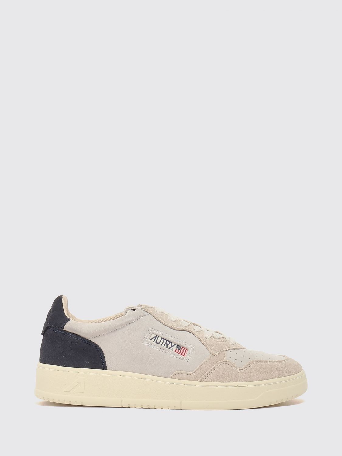 AUTRY Medalist Low zweifarbige Sneaker aus Kalbsleder und Wildleder