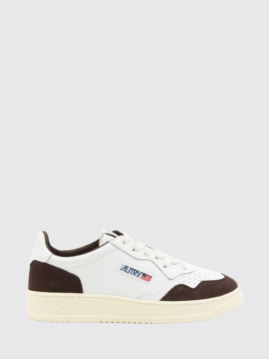 AUTRY Medalist Low zweifarbige Sneaker aus Kalbsleder und Wildleder