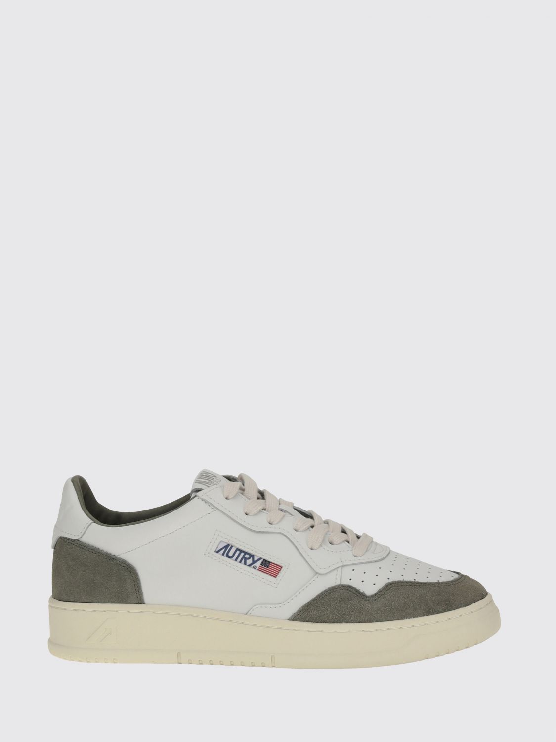 AUTRY Medalist Low zweifarbige Sneaker aus Kalbsleder und Wildleder