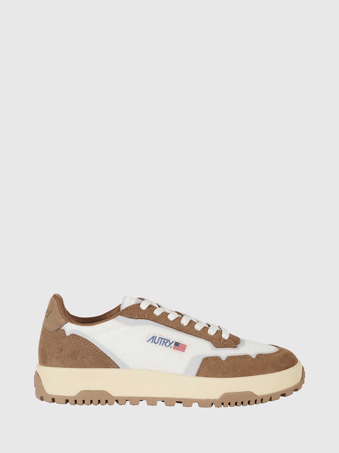 AUTRY Wildpace Low Sneakers aus Leder und Mesh mit Kontrastlogo und gezackter Sohle