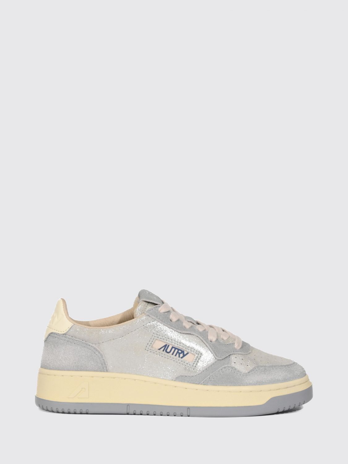 AUTRY Medalist Low Super Vintage Sneakers aus Leder und Veloursleder mit Used-Effekt