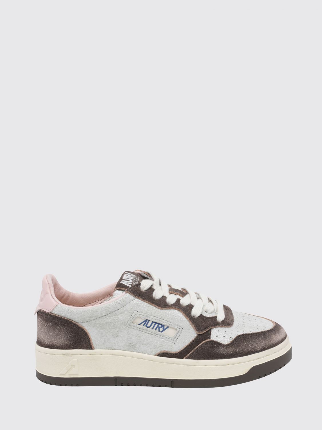 AUTRY Sneakers Medalist Low Super Vintage in pelle e camoscio con effetto usurato