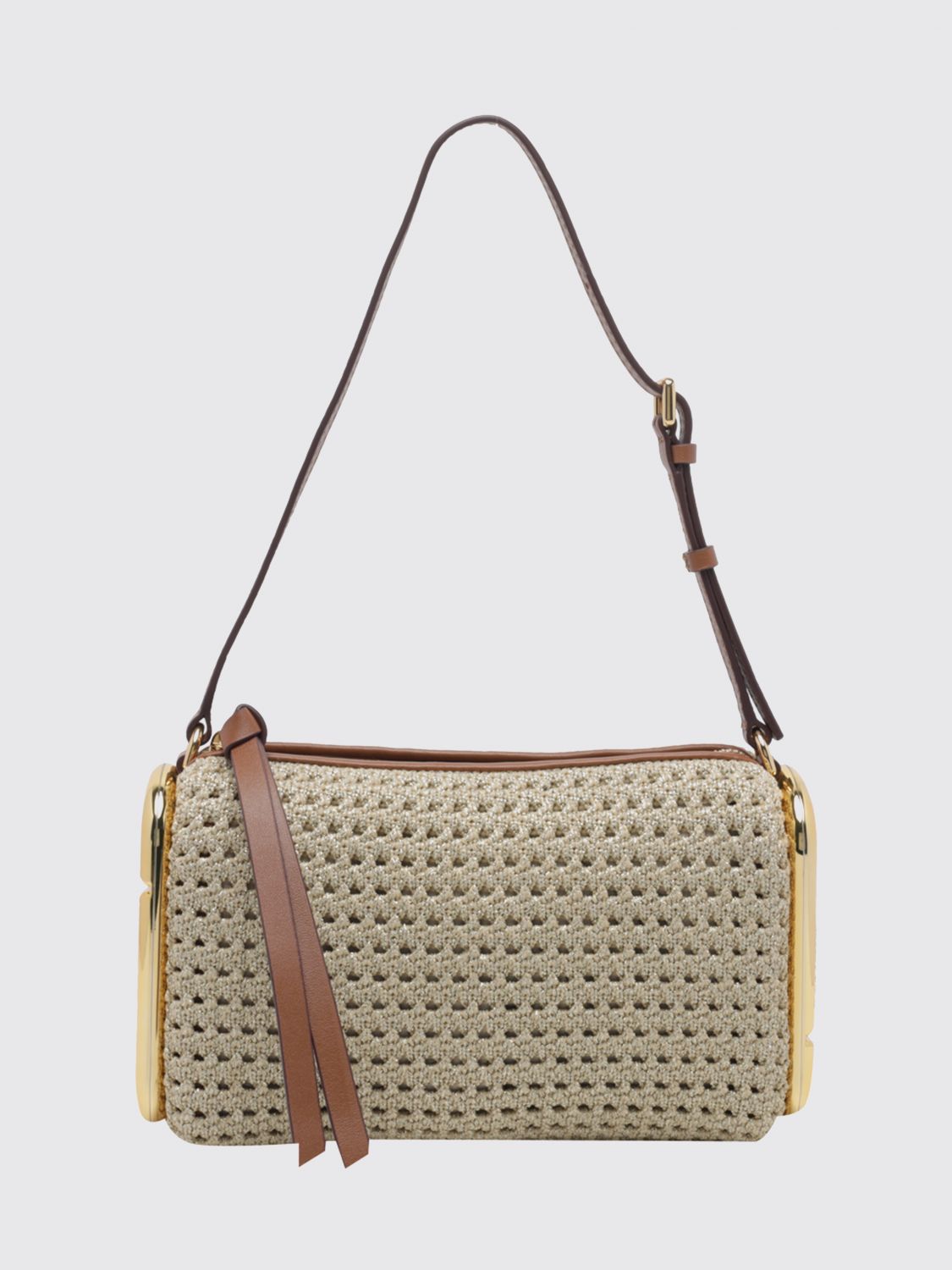 MARC JACOBS Scene Crochet-Style Lurex Shoulder Bag with Double J Logo　MARC JACOBS シーン かぎ針編みスタイル ルレックス ショルダー バッグ ダブル J ロゴ MARC