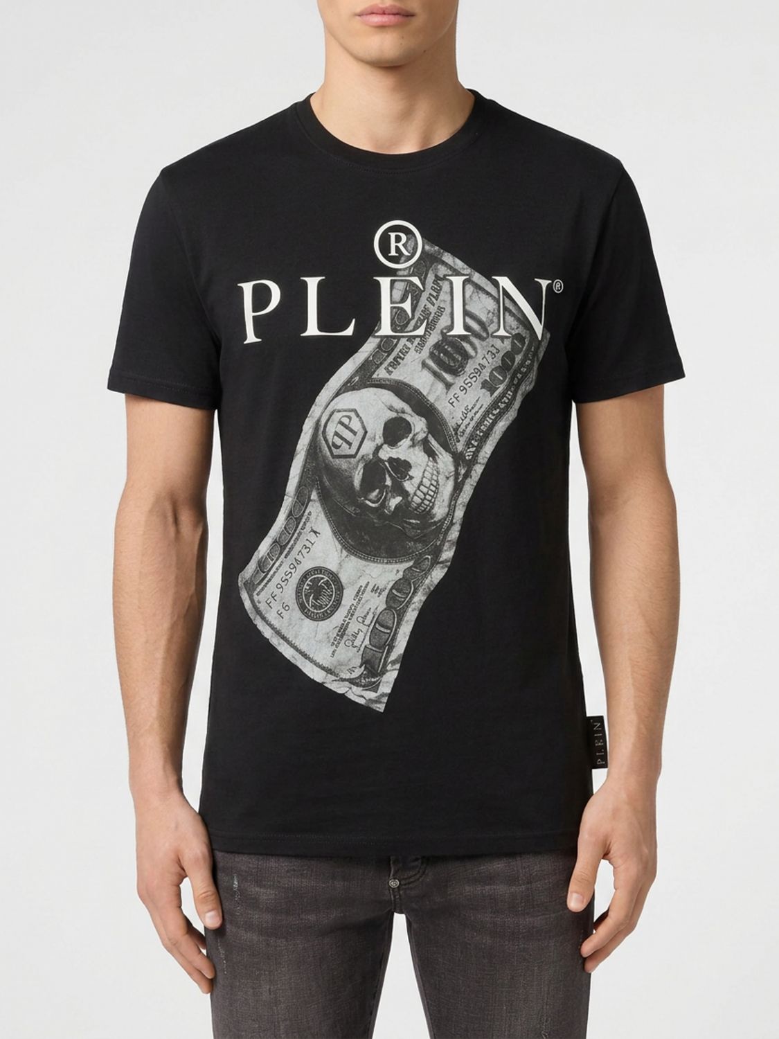 PHILIPP PLEIN T-shirt in cotone con stampa grafica e logo a contrasto