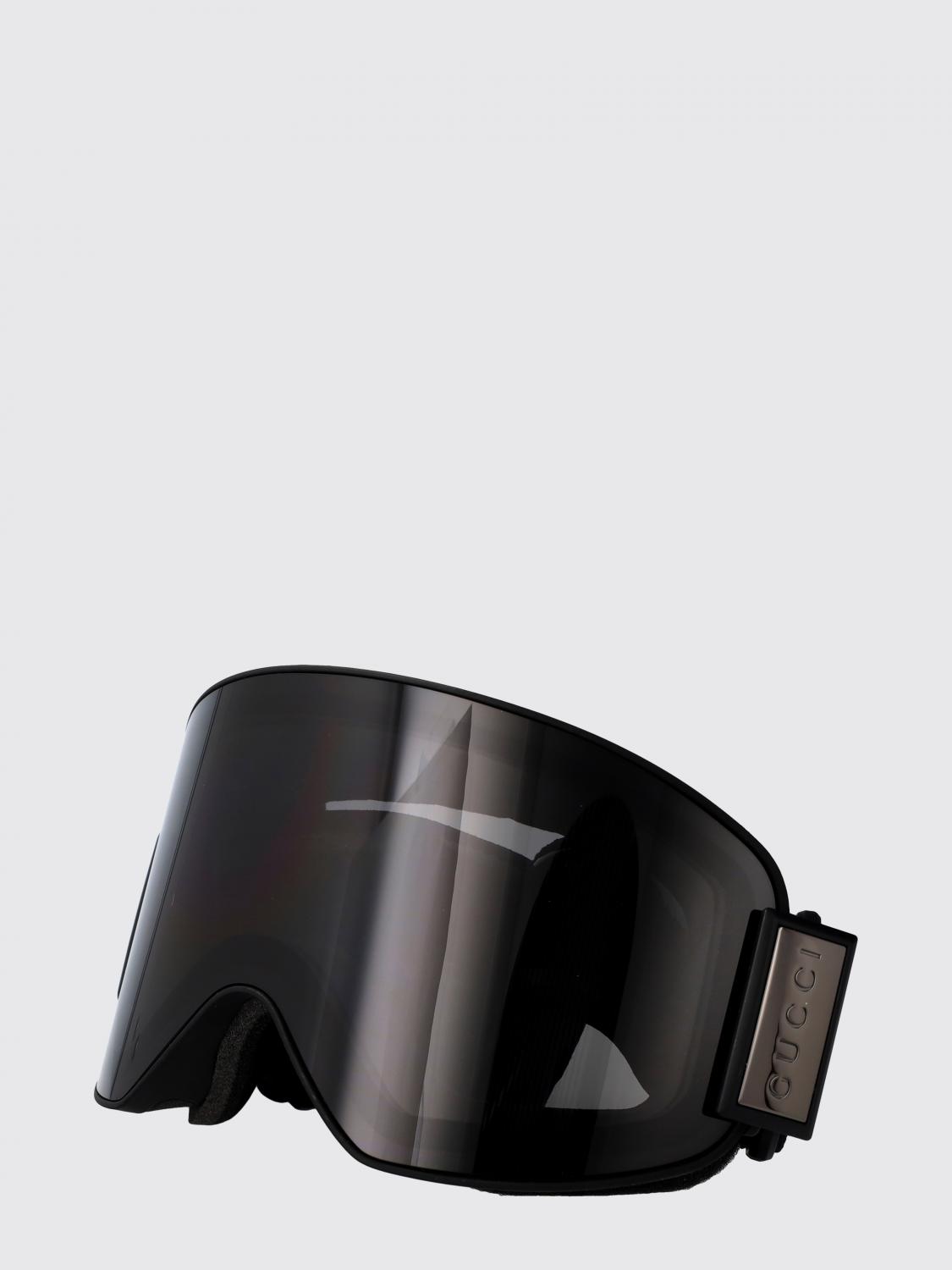 GUCCI Maschera da sci in acetato con logo inciso e cinturino regolabile