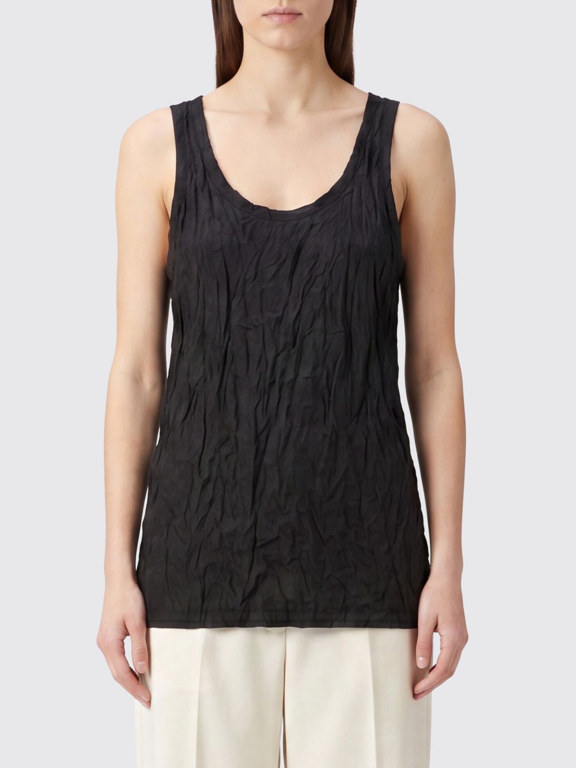 TOTEME Off-the-Shoulder Crinkled Cotton-Blend Top　TOTEME オフショルダー シワ加工コットンブレンドトップス TOTEME