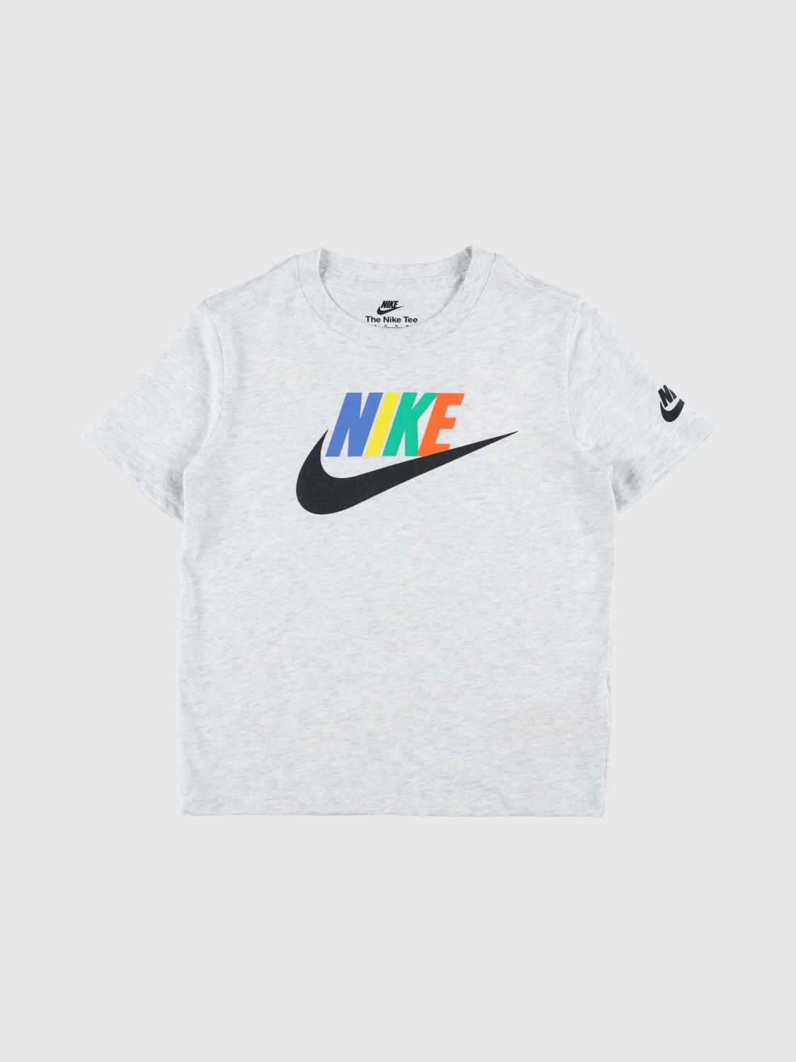 NIKE Boy's T-shirt in Cotton Blend with Contrast Swoosh Logo