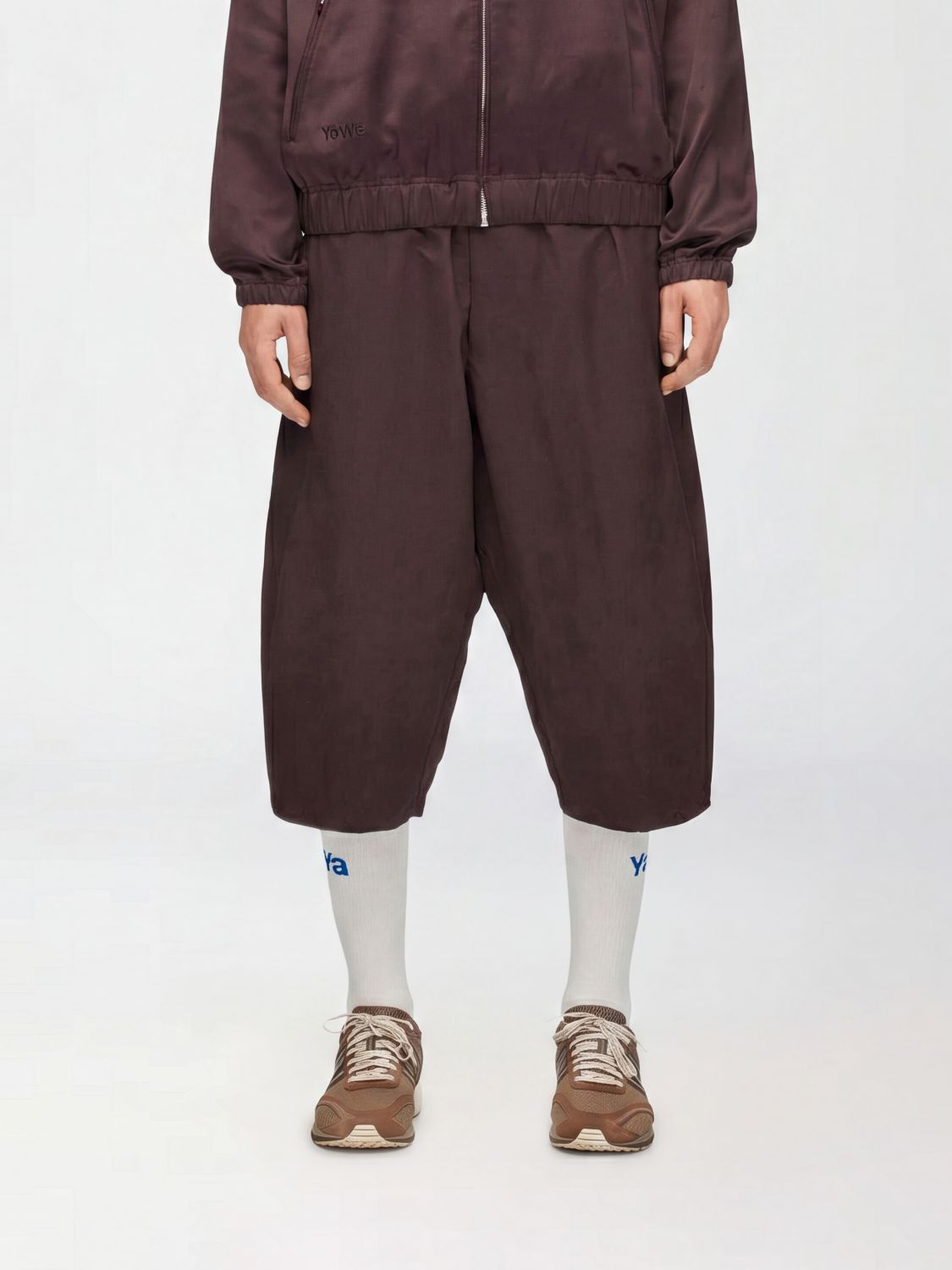 WALES BONNER Shorts chino a righe x adidas Originals in nylon con coulisse