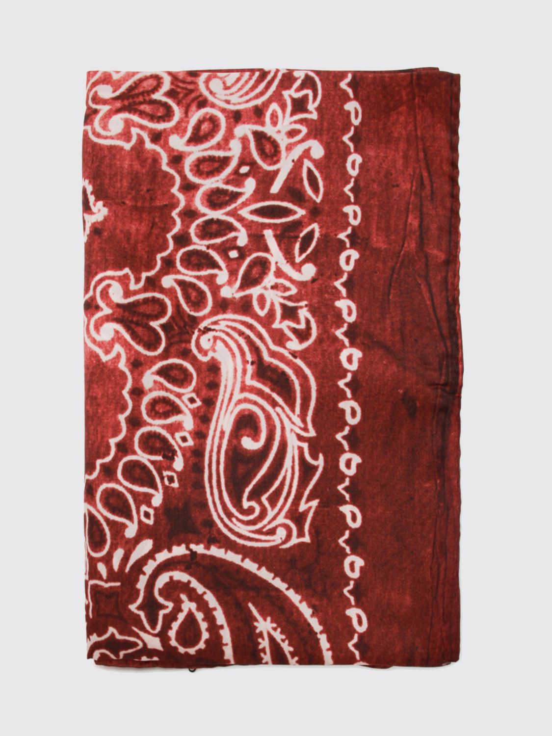 GOLDEN GOOSE Quadratisches Foulard aus reiner Seide mit Allover-Bandana-Print