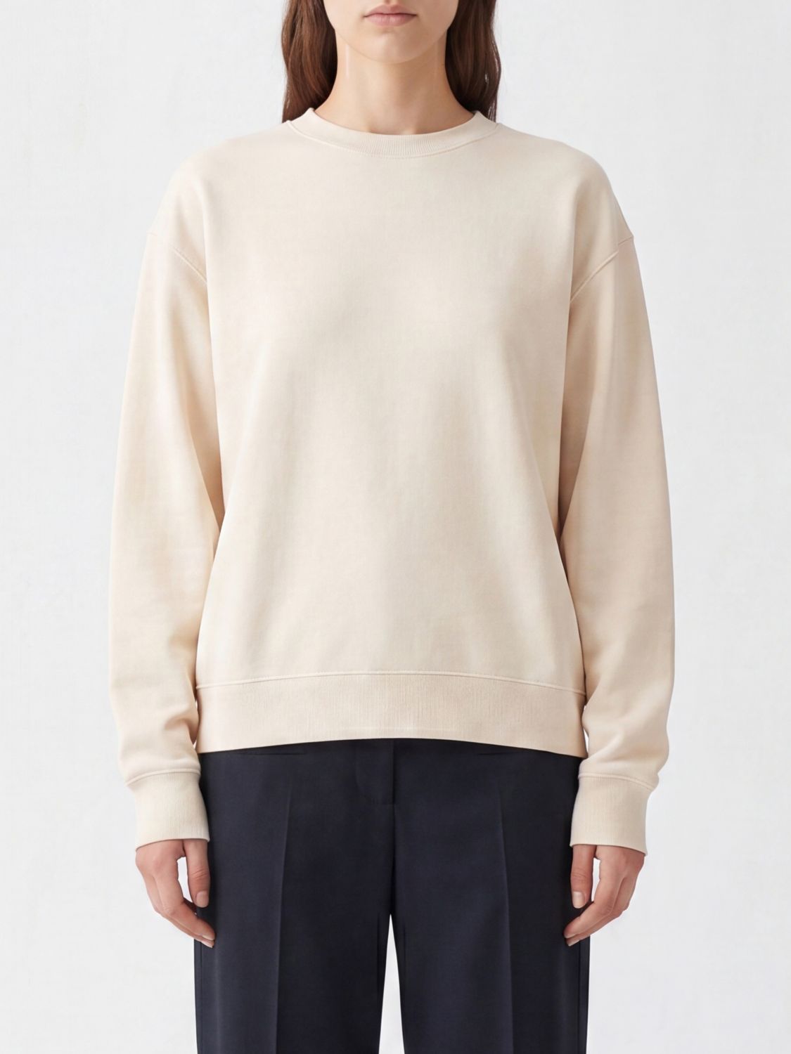 GOLDEN GOOSE Relaxed Fit Cotton Crewneck Sweatshirt with Dropped Shoulders　GOLDEN GOOSE リラックスフィット コットン クルーネック スウェットシャツ ドロップショルダー GOLDEN