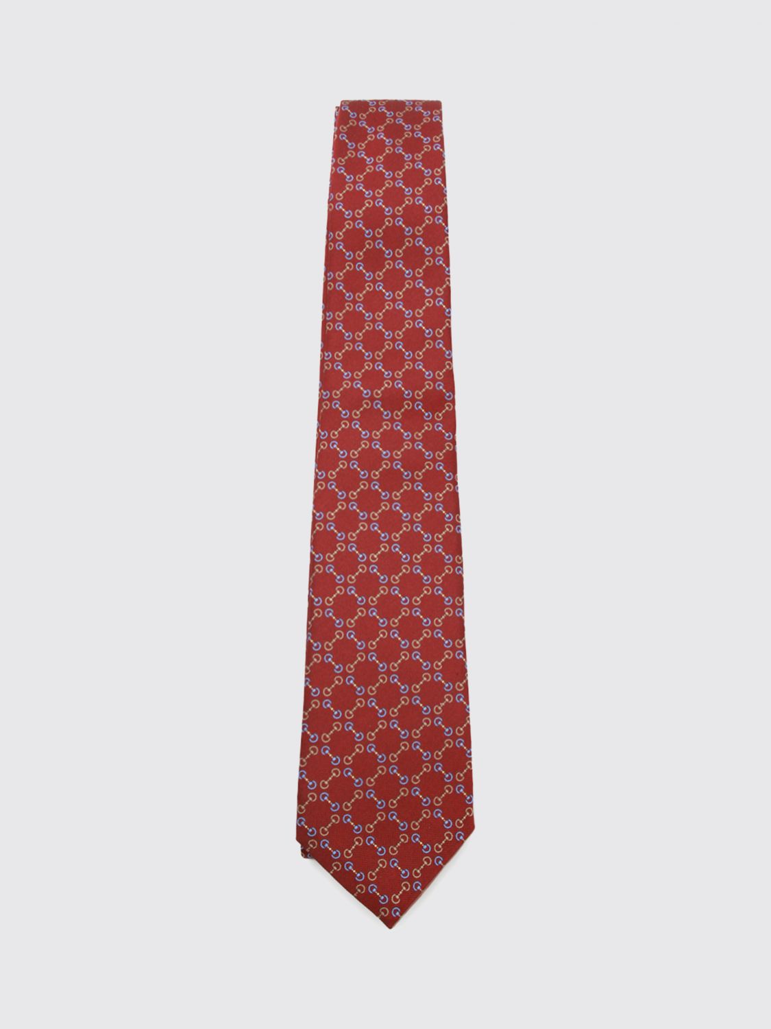 GUCCI Horsebit-Seidenkrawatte von mit grafischem Druck