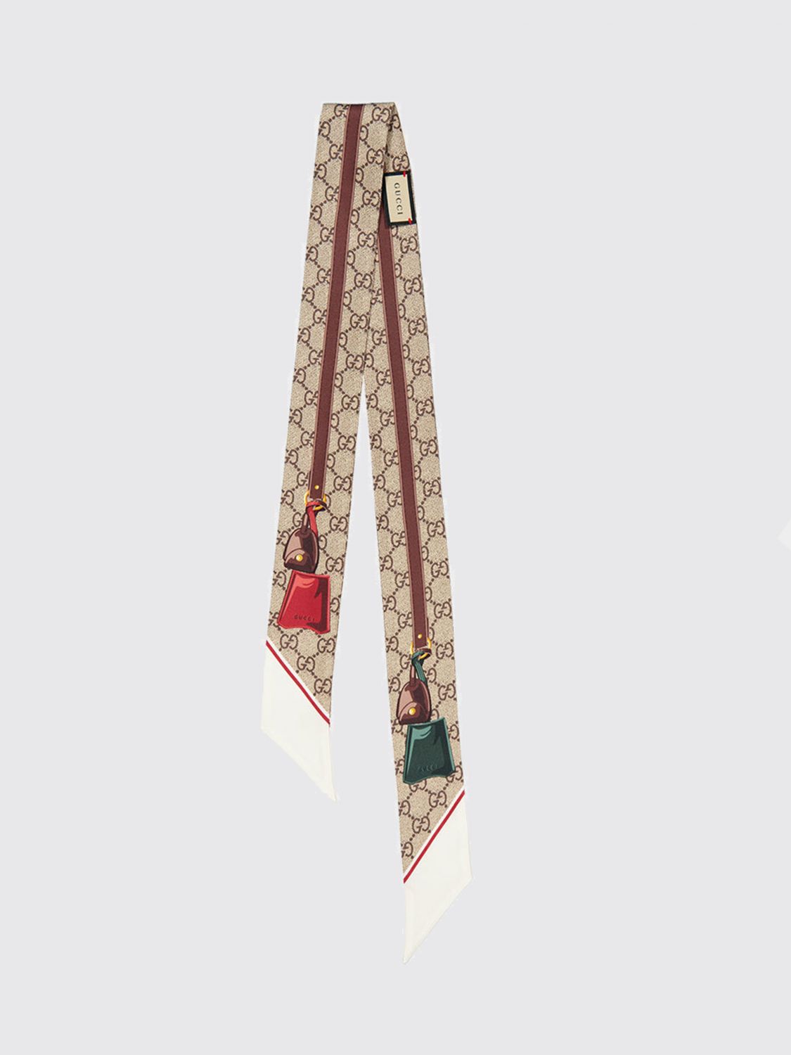 GUCCI Rechteckiges Seiden-Bandeau von mit grafischem GG-Monogramm-Print