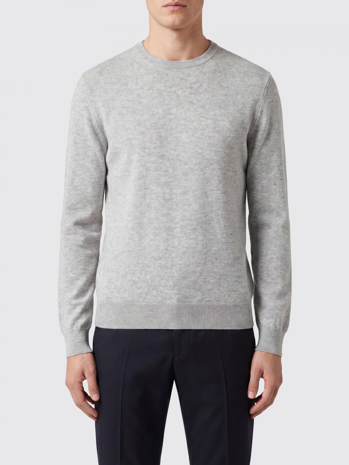 CANALI Maglia girocollo in puro cashmere a maniche lunghe