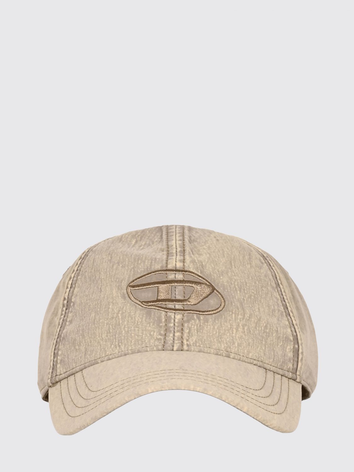 DIESEL Recycled Nylon Baseball Cap with Embroidered Oval D Logo