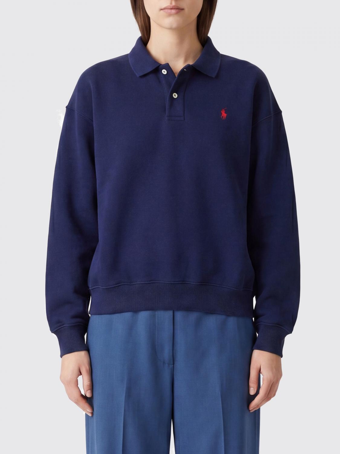 POLO RALPH LAUREN Felpa modello polo in misto cotone con logo ricamato