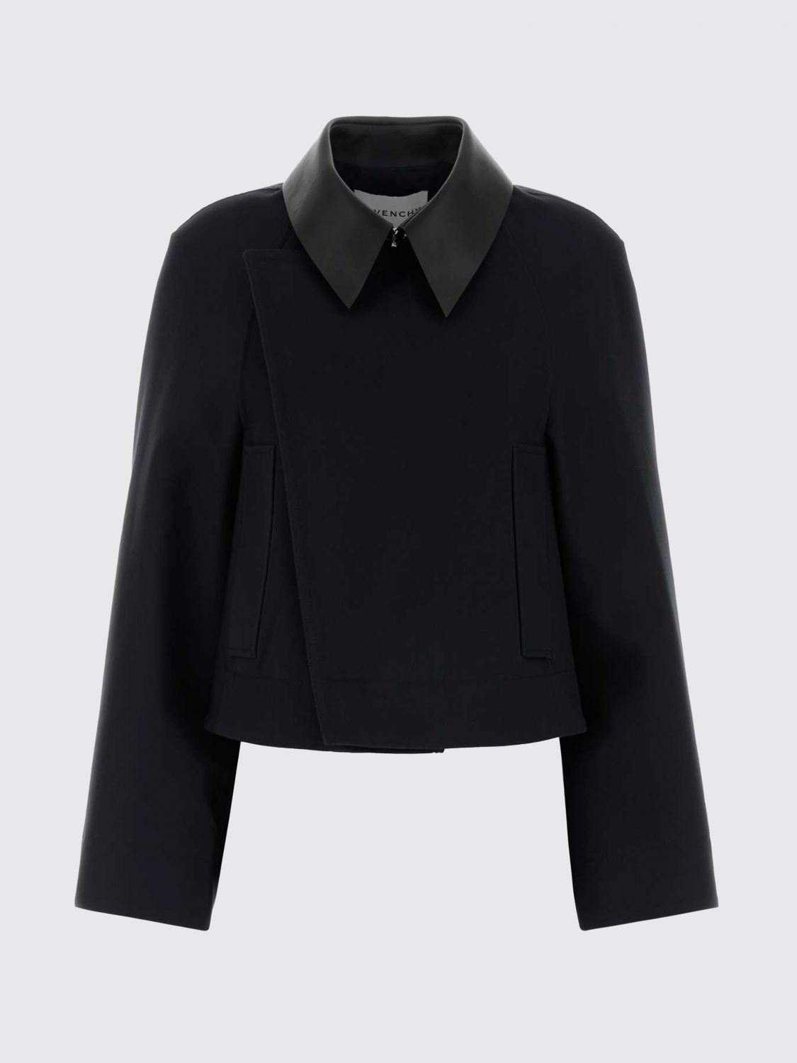 GIVENCHY Giacca cropped in cotone e lana