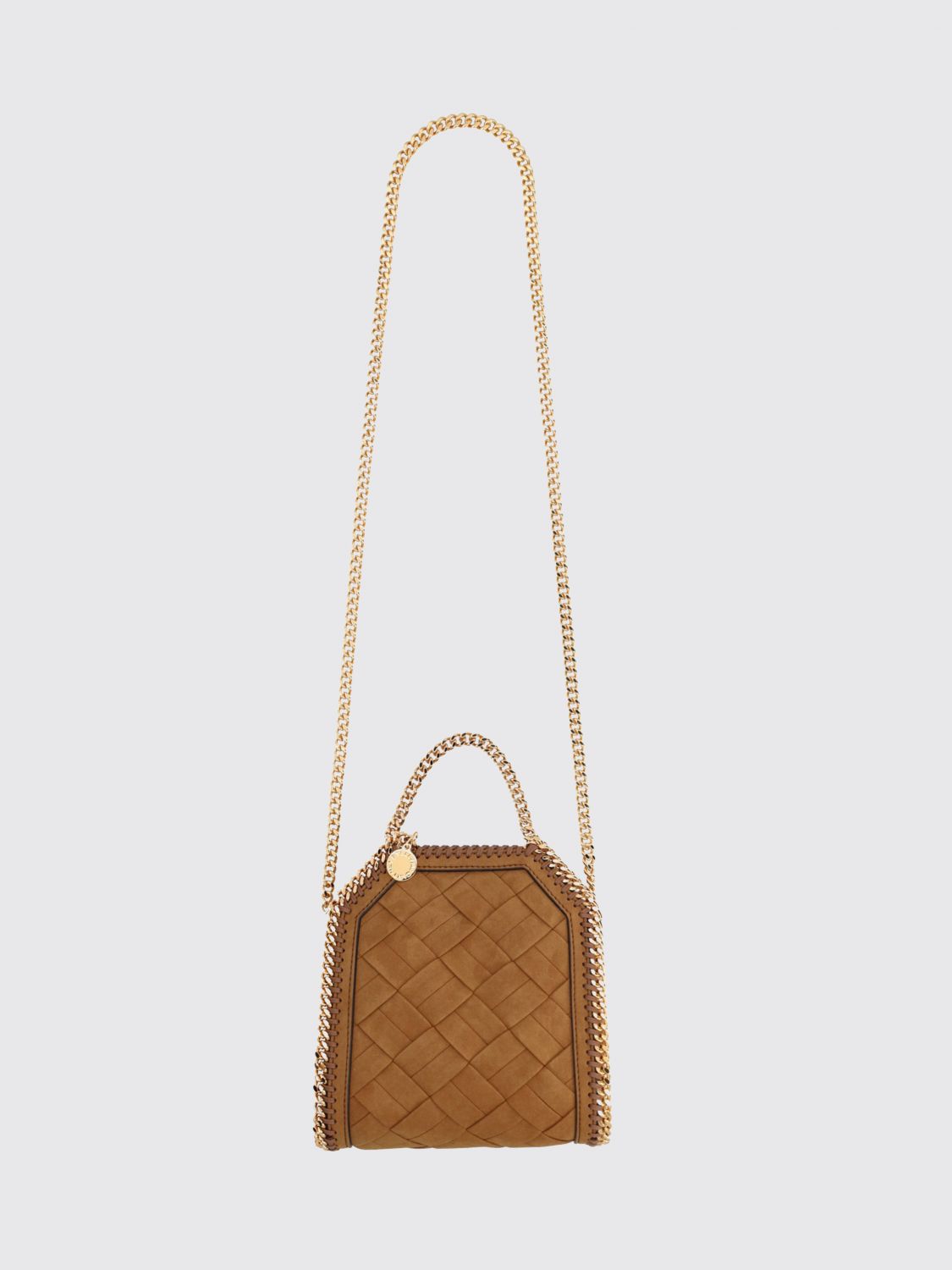 STELLA MCCARTNEY Borsa mini Falabella in pelle sintetica con profili a catena