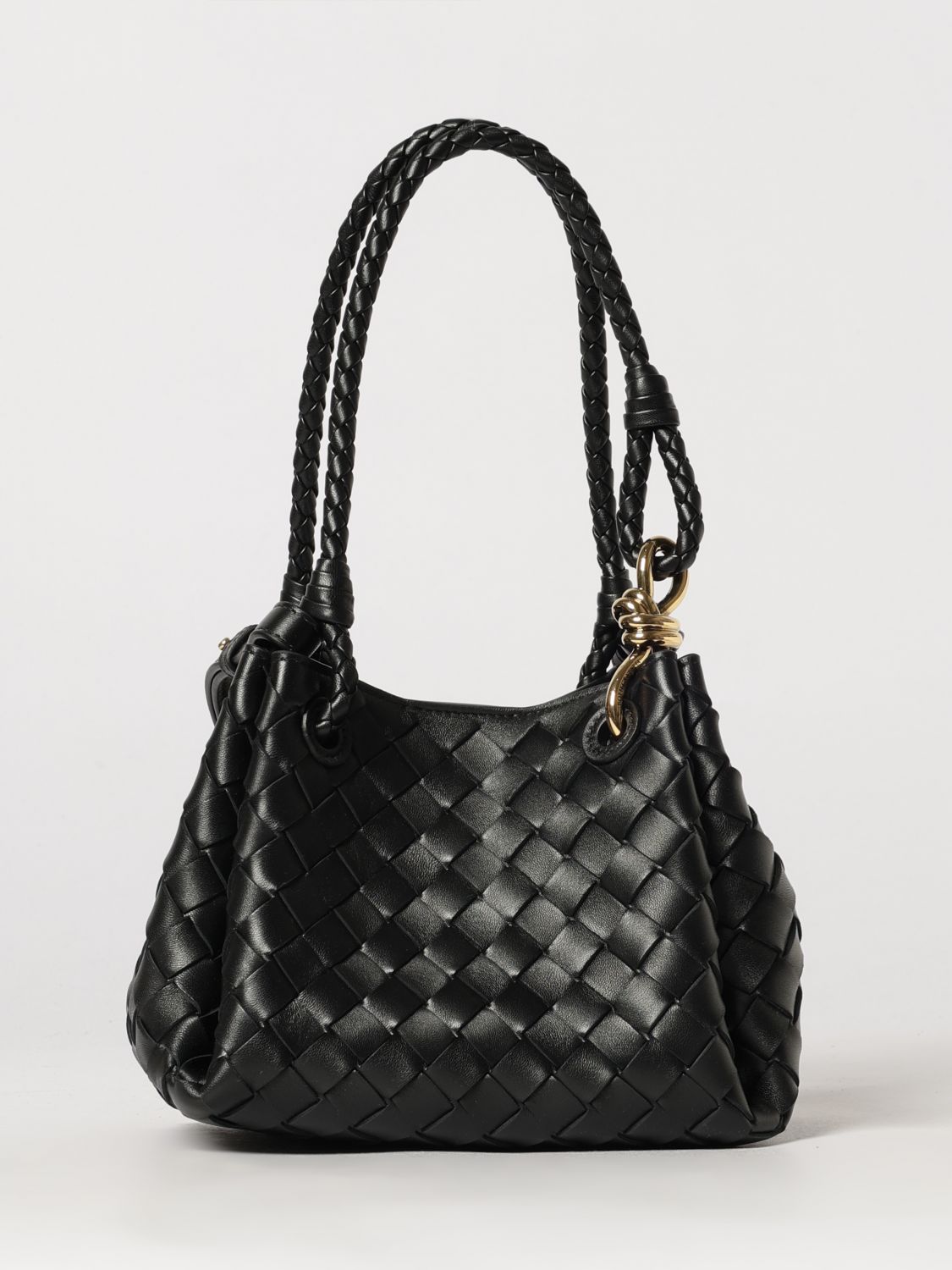BOTTEGA VENETA Parachute Tote Bag in Intrecciato Leather with Knot Charm BOTTEGA VENETA Parachute Tote Bag in Intrecciato Leather with Knot Charm