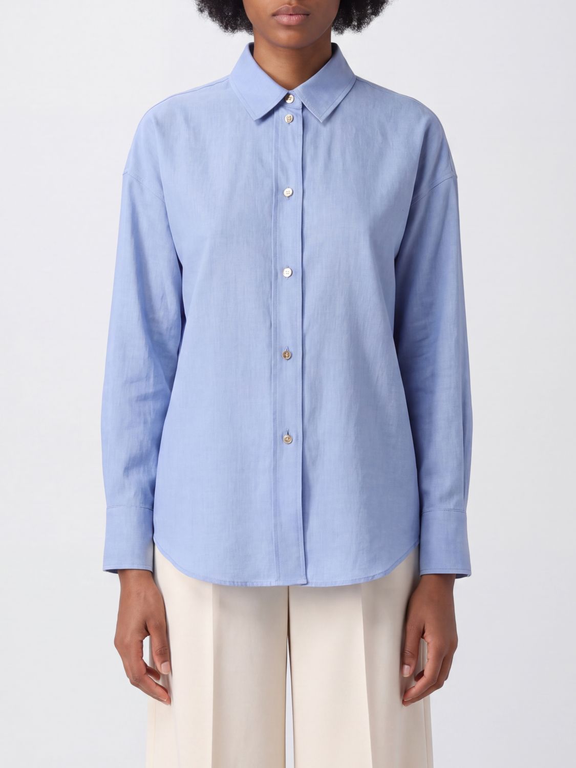 'S Max Mara Slim Fit Long-Sleeve Cotton Shirt