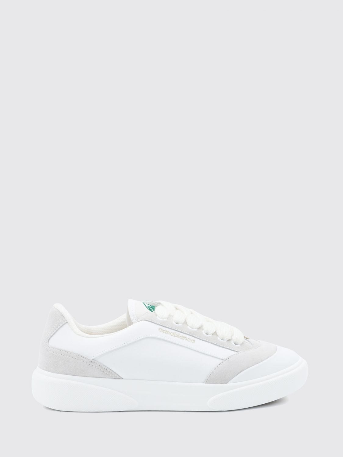 CASABLANCA Bicolor Leather and Fabric Sneakers with Round Toe