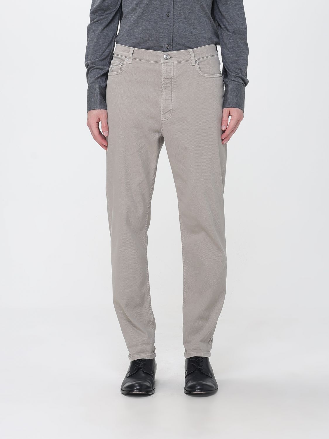 BRUNELLO CUCINELLI Straight Fit Five-Pocket Jeans in Cotton Denim