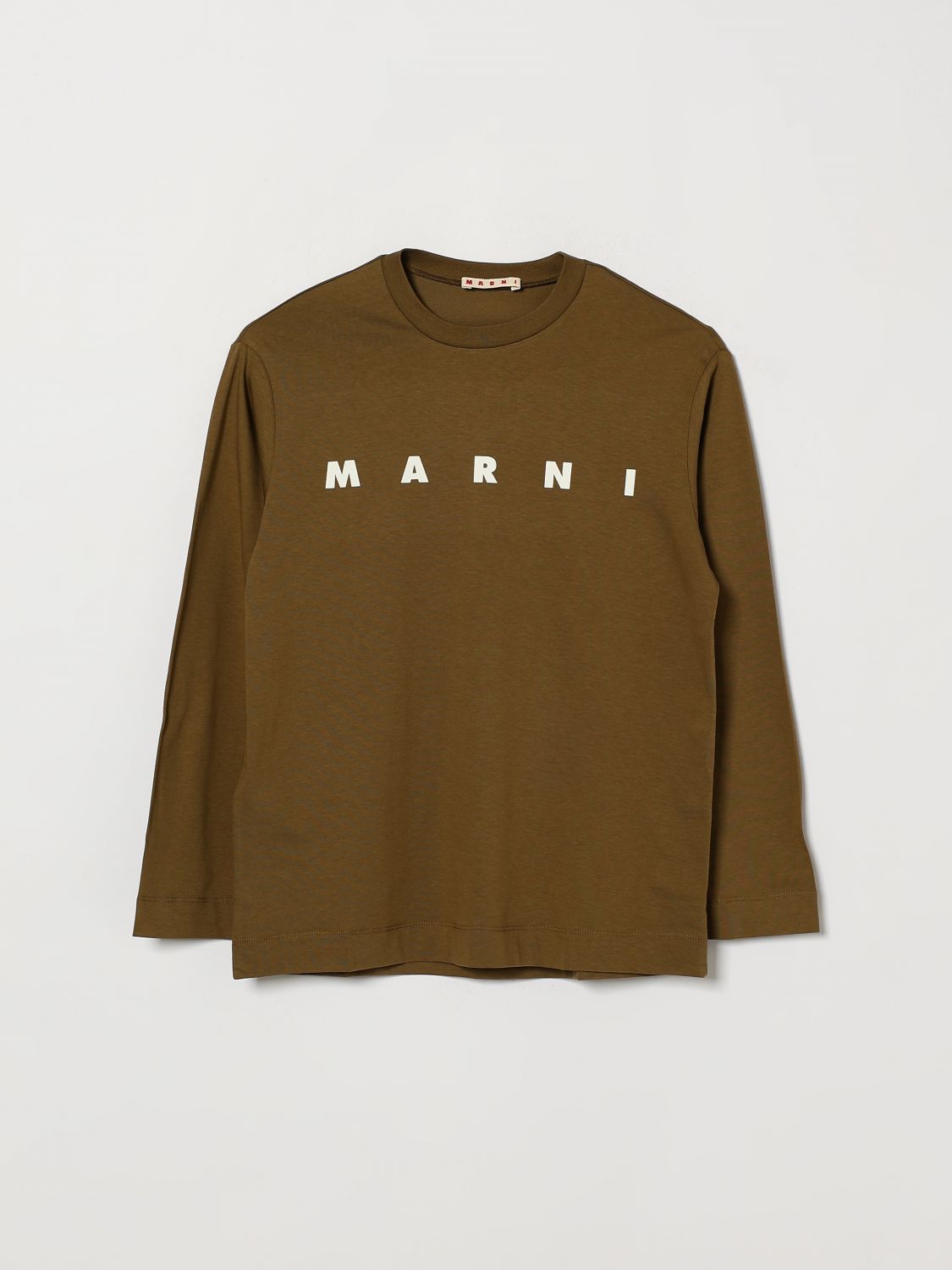 MARNI Langarmpullover aus Baumwolle für Jungen mit Kontrast-Logo