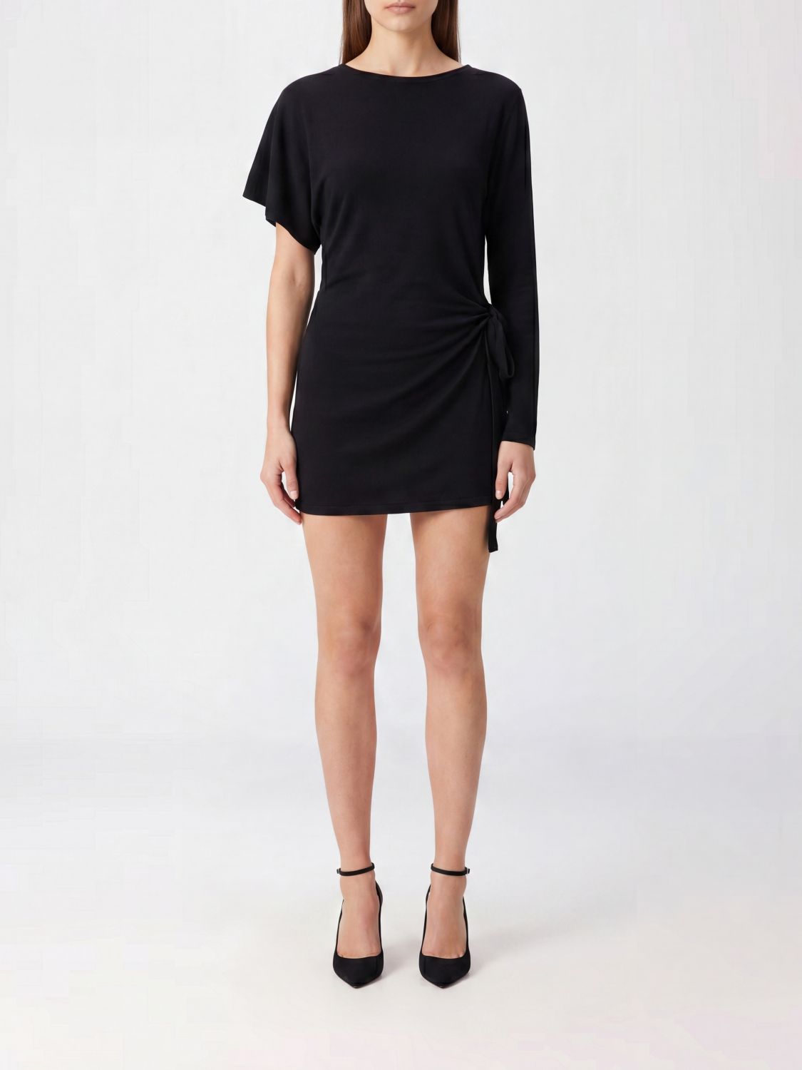 LIVIANA CONTI Abito mini monospalla asimmetrico in misto viscosa con fit slim