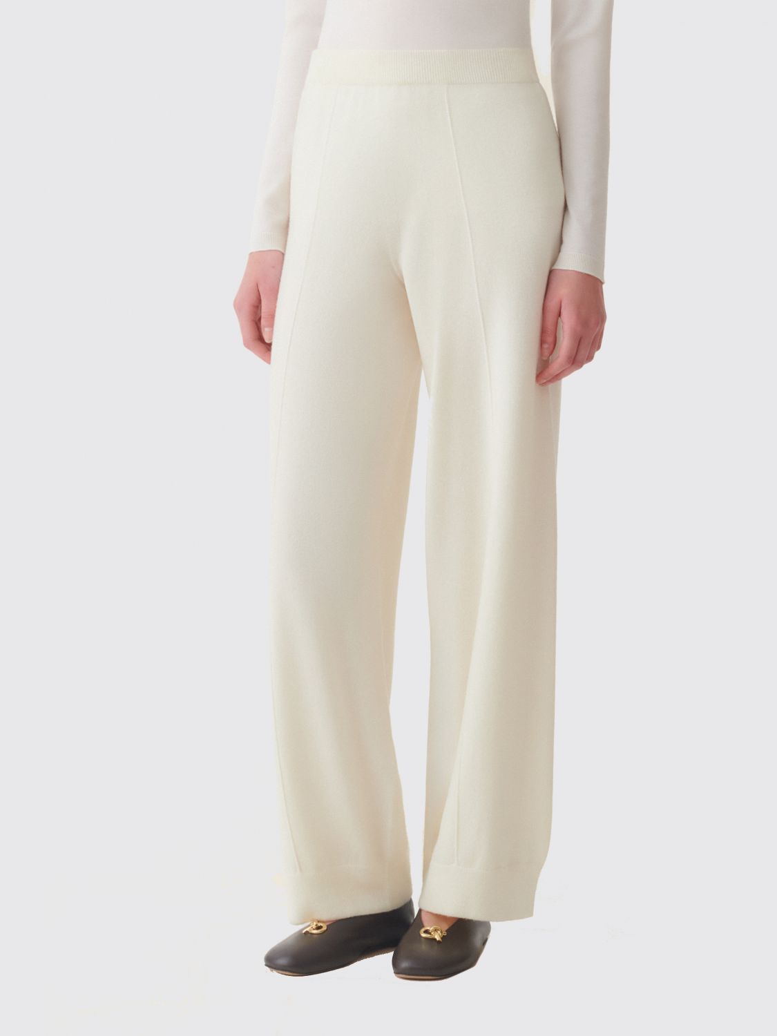 FABIANA FILIPPI Strickhose mit geradem Bein aus Wolle, Seide und Kaschmir
