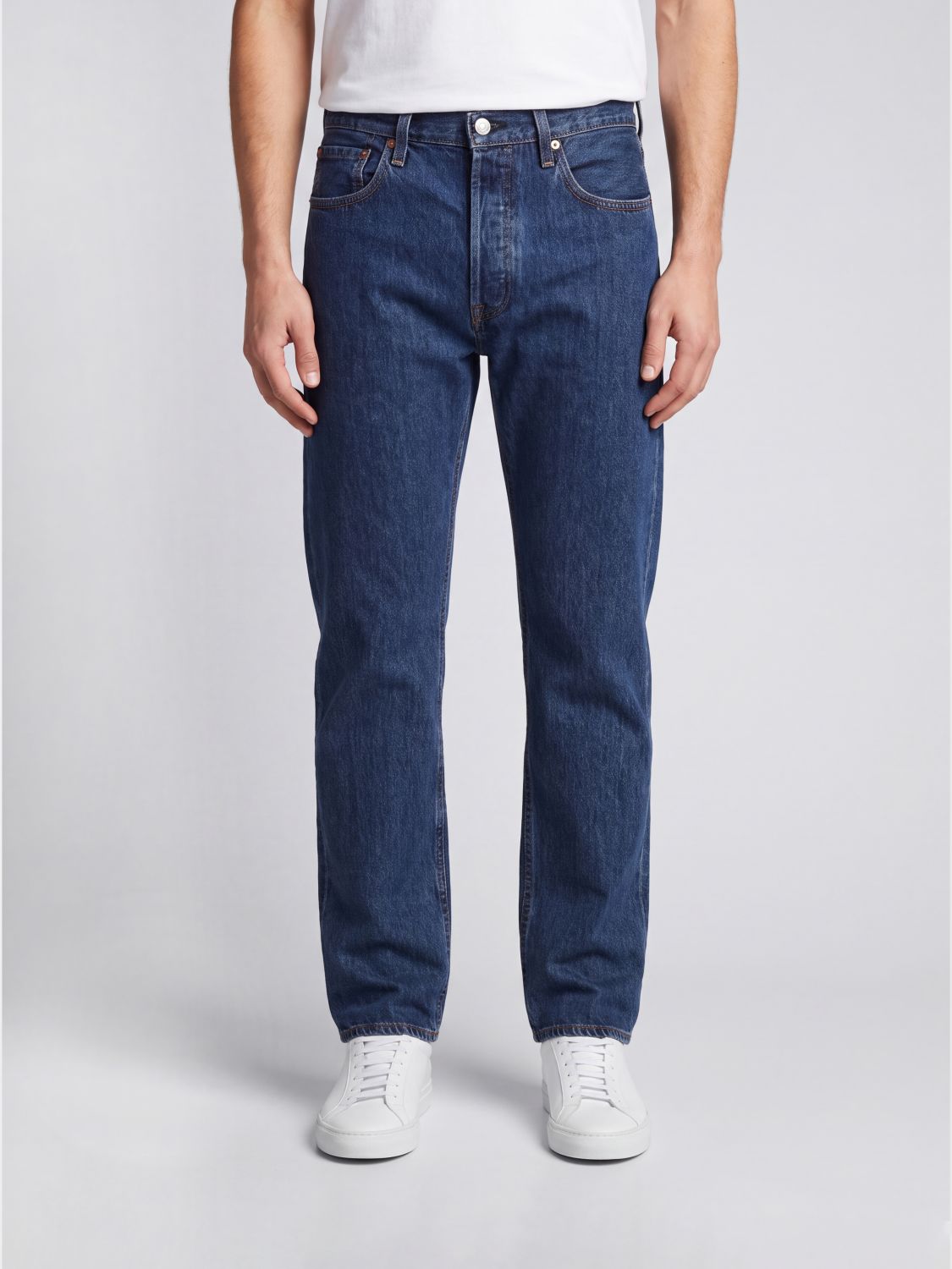 LEVI'S Jeans straight a 5 tasche in denim di cotone