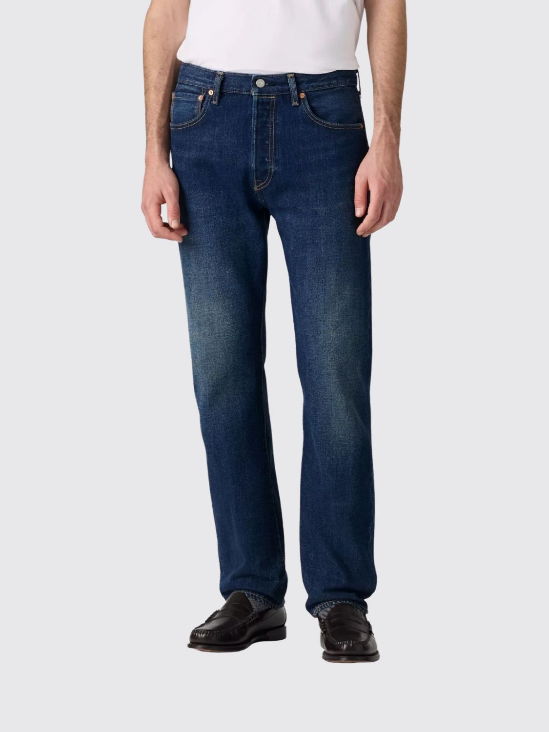 LEVI'S Jeans straight a 5 tasche in denim di cotone
