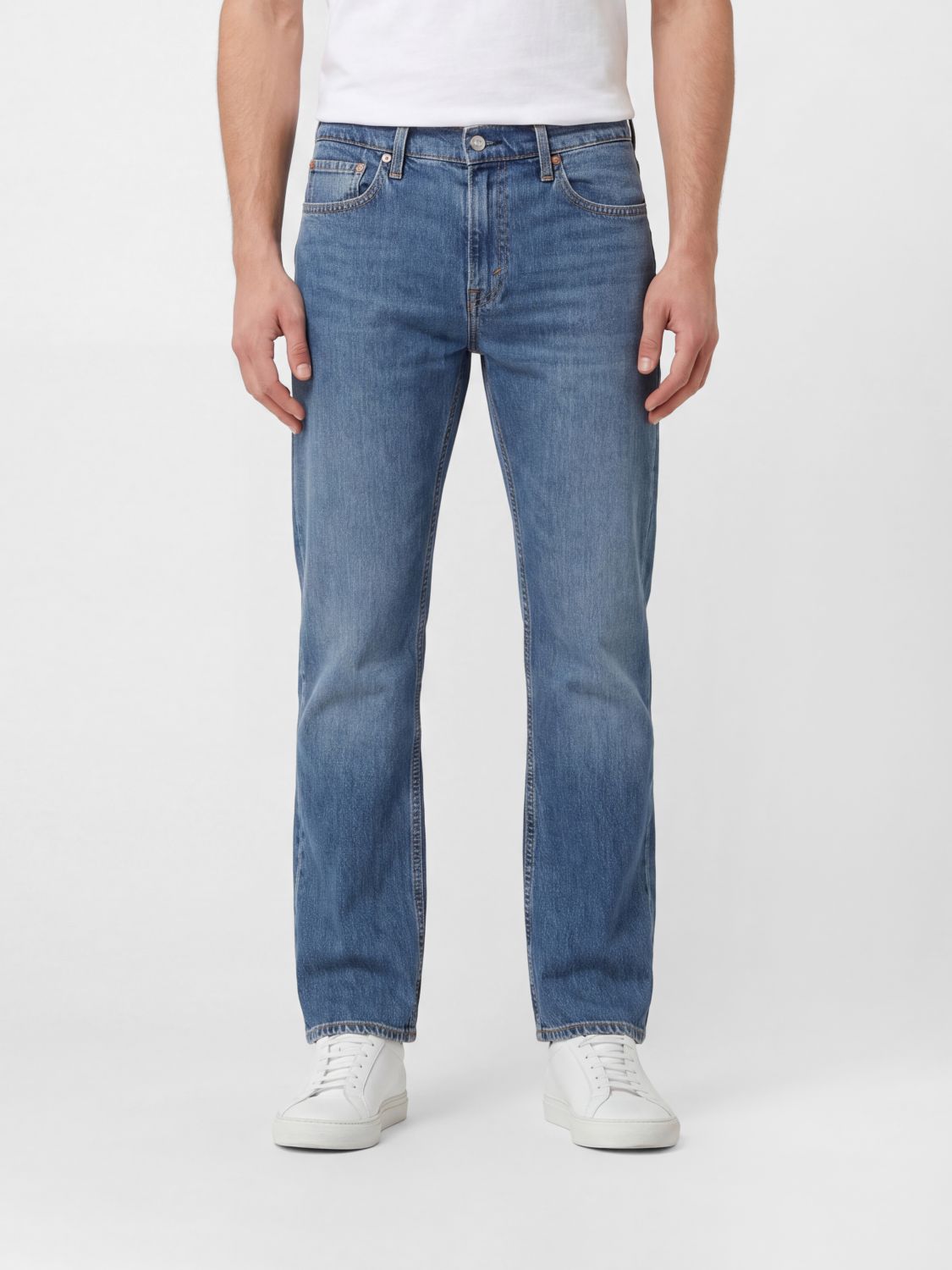 LEVI'S Jeans tapered fit in denim di cotone stretch a vita media