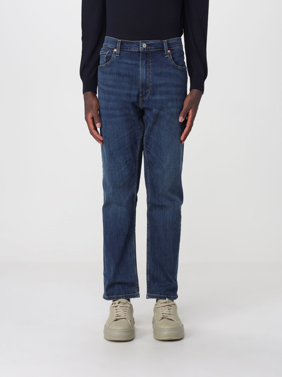 LEVI'S Jeans tapered fit in denim di cotone stretch a vita media