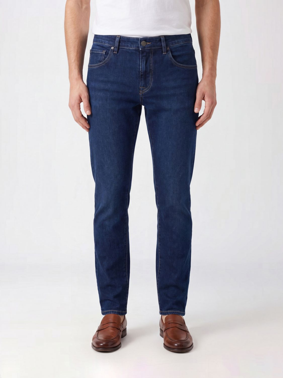 PT TORINO Skinny-Fit-Jeans aus Stretch-Baumwoll- und Seiden-Denim mit mittlerer Leibhöhe
