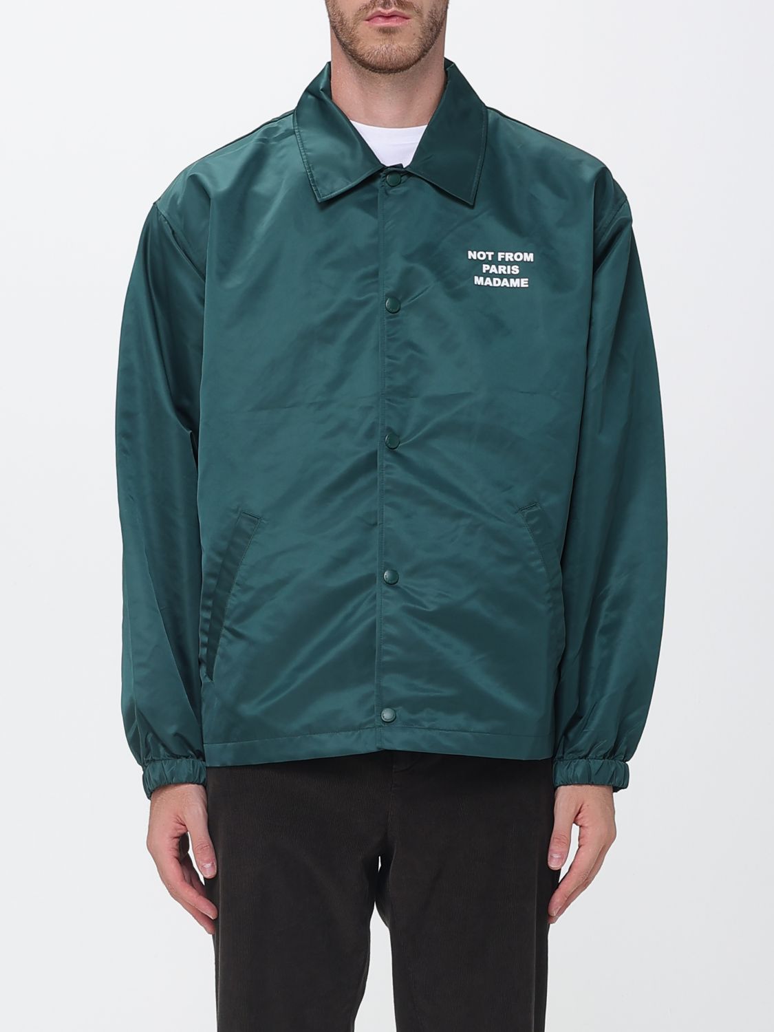Drôle de Monsieur Hemdjacke aus Nylon von mit kontrastierendem Slogan-Logo